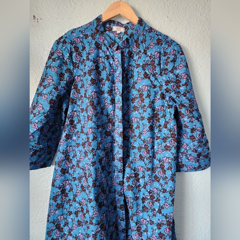 Zuri Floral Blue Dress - Picture 2 of 11